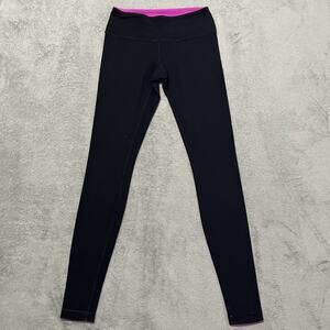 Lululemon Pants Womens 6 Black Pink Tight Compression Yoga Leggings